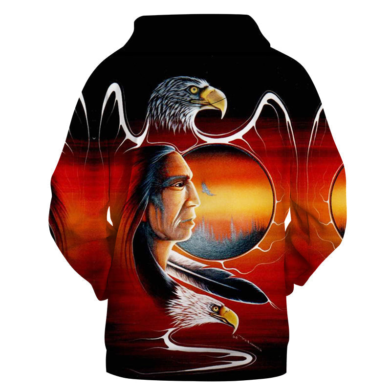 Chief Eagle Native American 3D Hoodie LT10 - Wonder Print Shop