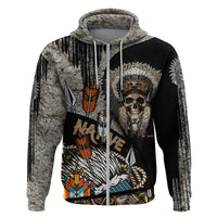 Native American Feather Headdress Abstract Grunge Pattern Hoodie - Wonder Print Shop