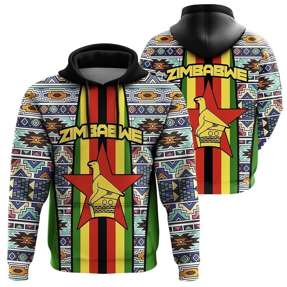 AfricanHoodie - Zimbabwe Ndebele Pullover - Wonder Print Shop