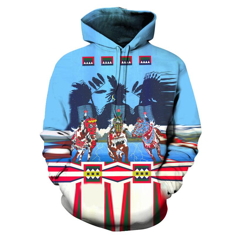 Chieft Riding Horse Native American All Over Hoodie LT10 - Wonder Print Shop