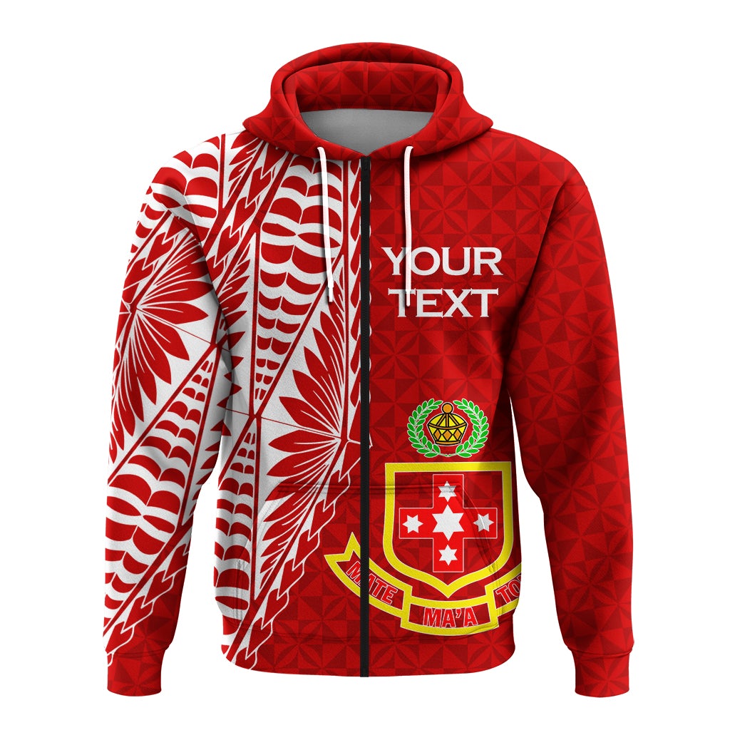 Custom Kolisi Tonga Atele Zip Up Hoodie Tongan Tribal LT12 - Wonder Print Shop