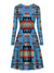 navy-pattern-native-american-long-sleeve-dress