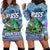 (Custom Personalised) Bass Fishing is Life Hook Sport Largemouth Blue Hoodie Dress - Wonder Print Shop