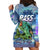 (Custom Personalised) Bass Fishing is Life Hook Sport Largemouth Blue Hoodie Dress - Wonder Print Shop