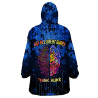 Autism Acceptance Month Neurodiversity - Wired Differently Wearable Blanket Hoodie TS07 - Wonder Print Shop