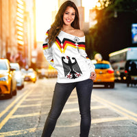Germany Football Off Shoulder Sweater Deutschland 2022 Style LT13 - Wonder Print Shop