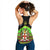 Jamaica Lion Women Racerback Tank Jamaican Pattern Version Reggae Colors LT13 - Wonder Print Shop