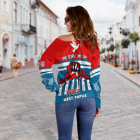 (Custom Personalised) Free West Papua Off Shoulder Sweater One People One Soul Strong West Papuan LT13 - Wonder Print Shop