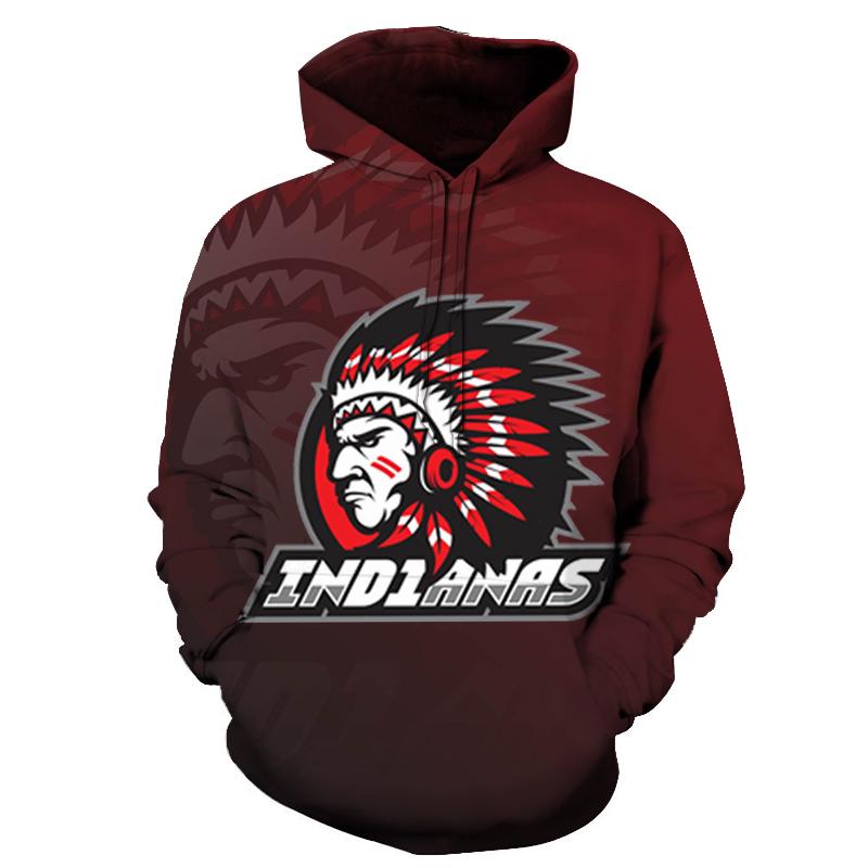 Native American All Over Hoodie Red Chief LT10 - Wonder Print Shop