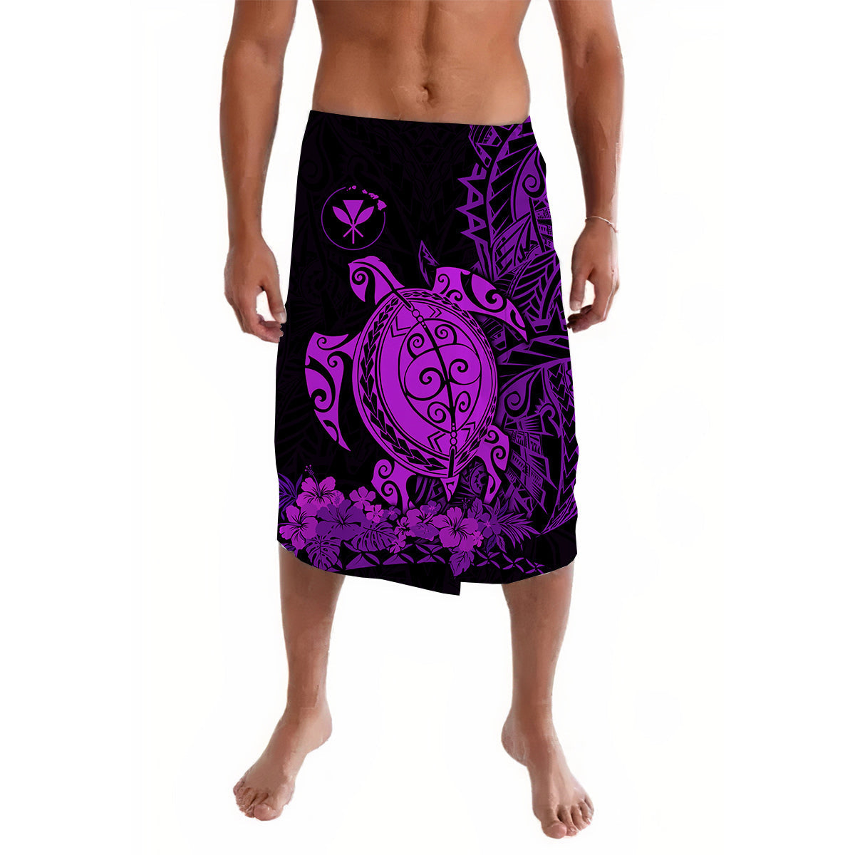 Hawaii Polynesian Lavalava Purple Sea Turtles Hawaiian LT13 - Wonder Print Shop