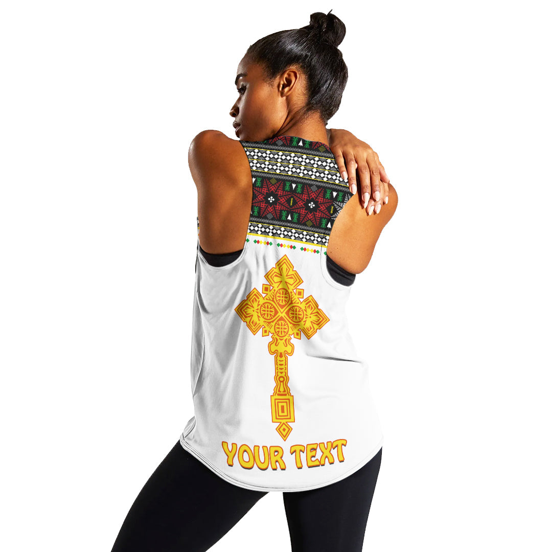 (Custom Personalised) Ethiopia Tibeb Women Racerback Tank Ethiopian Cross Fashion LT13 - Wonder Print Shop