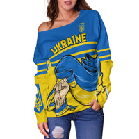 Ukraine Off Shoulder Sweater Strong Ukrainian LT13 - Wonder Print Shop