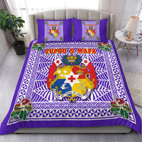 (Tupou S Mapa) Tonga Pattern with Coat of Arms Bedding Set LT4 - Wonder Print Shop