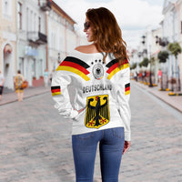 Germany Football Off Shoulder Sweater Deutschland 2022 Style LT13 - Wonder Print Shop