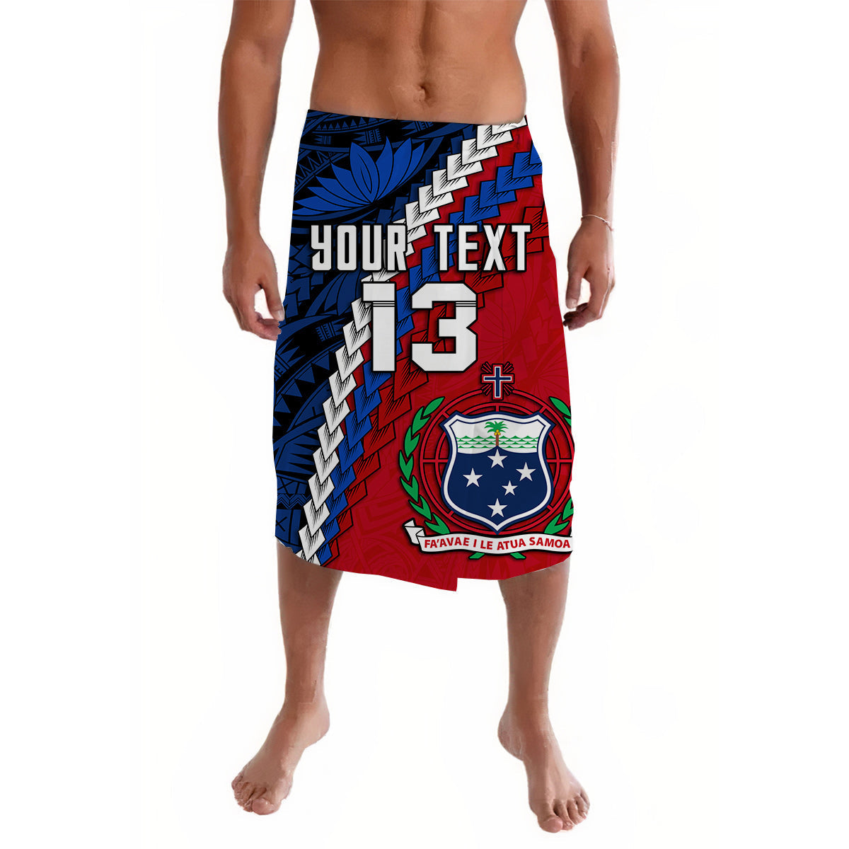 Custom Text and Number Samoa Polynesian Lavalava Quotes LT13 - Wonder Print Shop