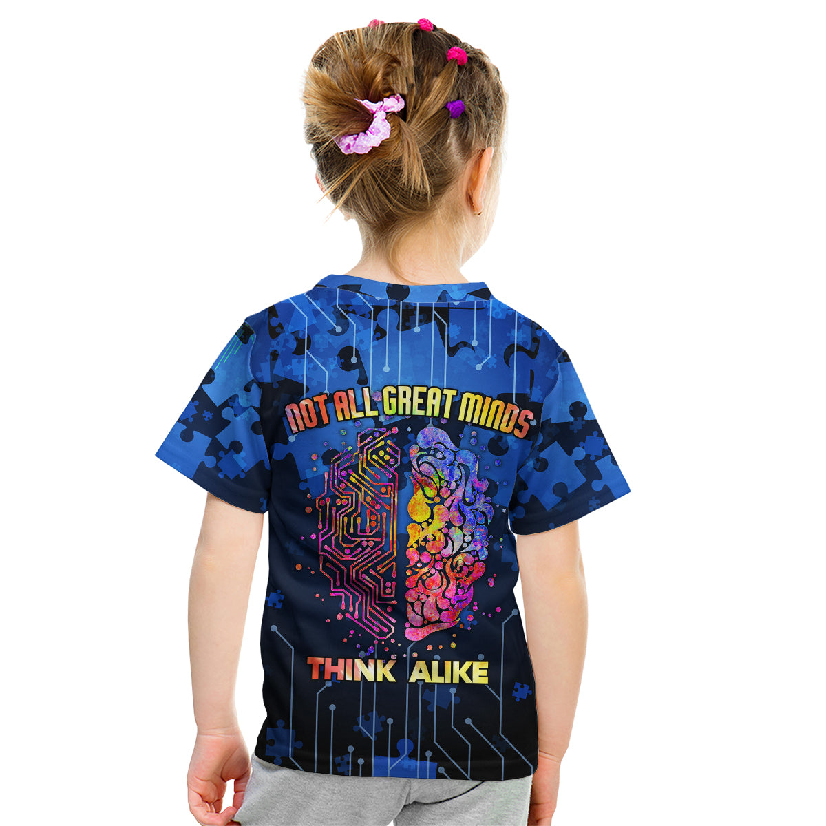 Autism Acceptance Month Neurodiversity - Wired Differently Kid T Shirt TS07 - Wonder Print Shop
