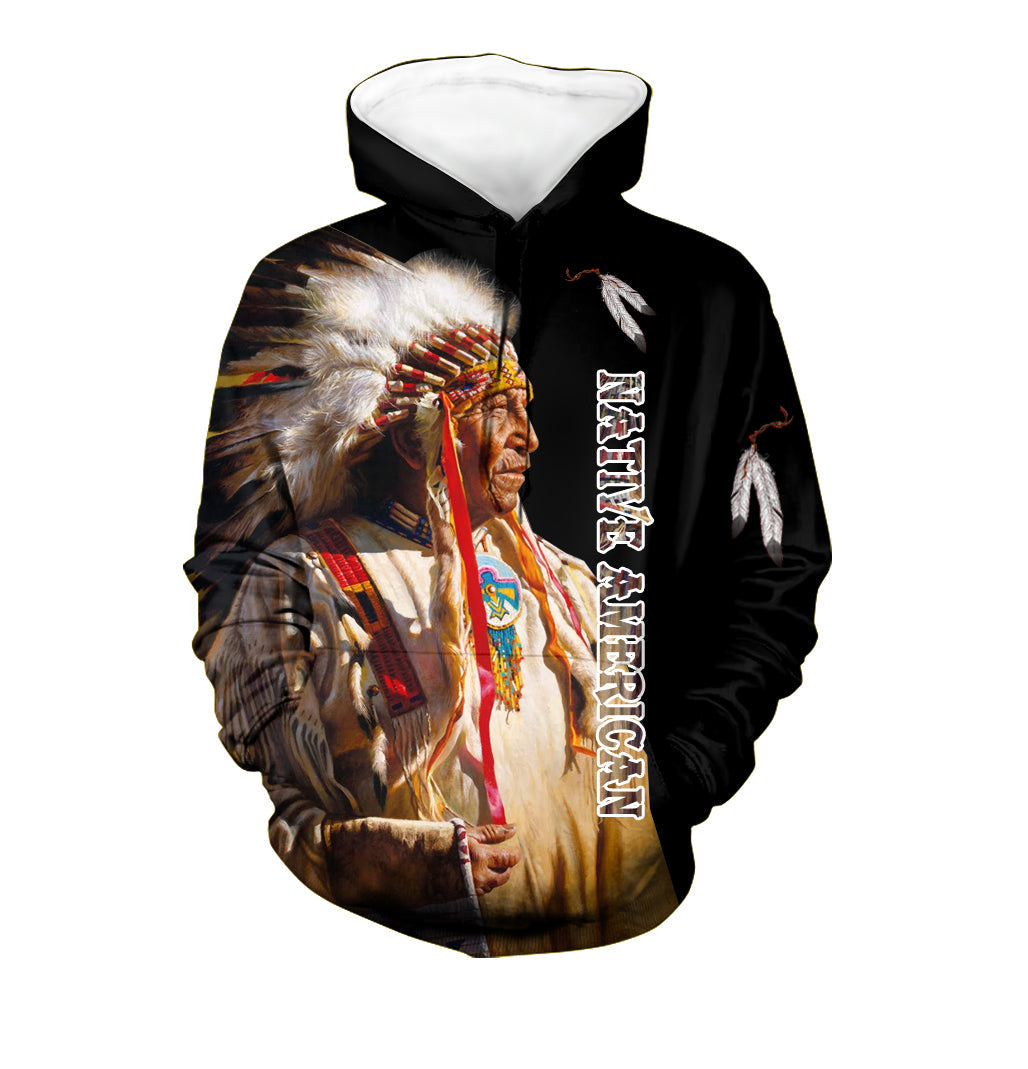 Chief Native American 3D Hoodie LT10 - Wonder Print Shop