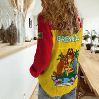 (Custom Personalised) Grenada Women Casual Shirt Power Grenada Mix Coat Of Arms LT13 - Wonder Print Shop