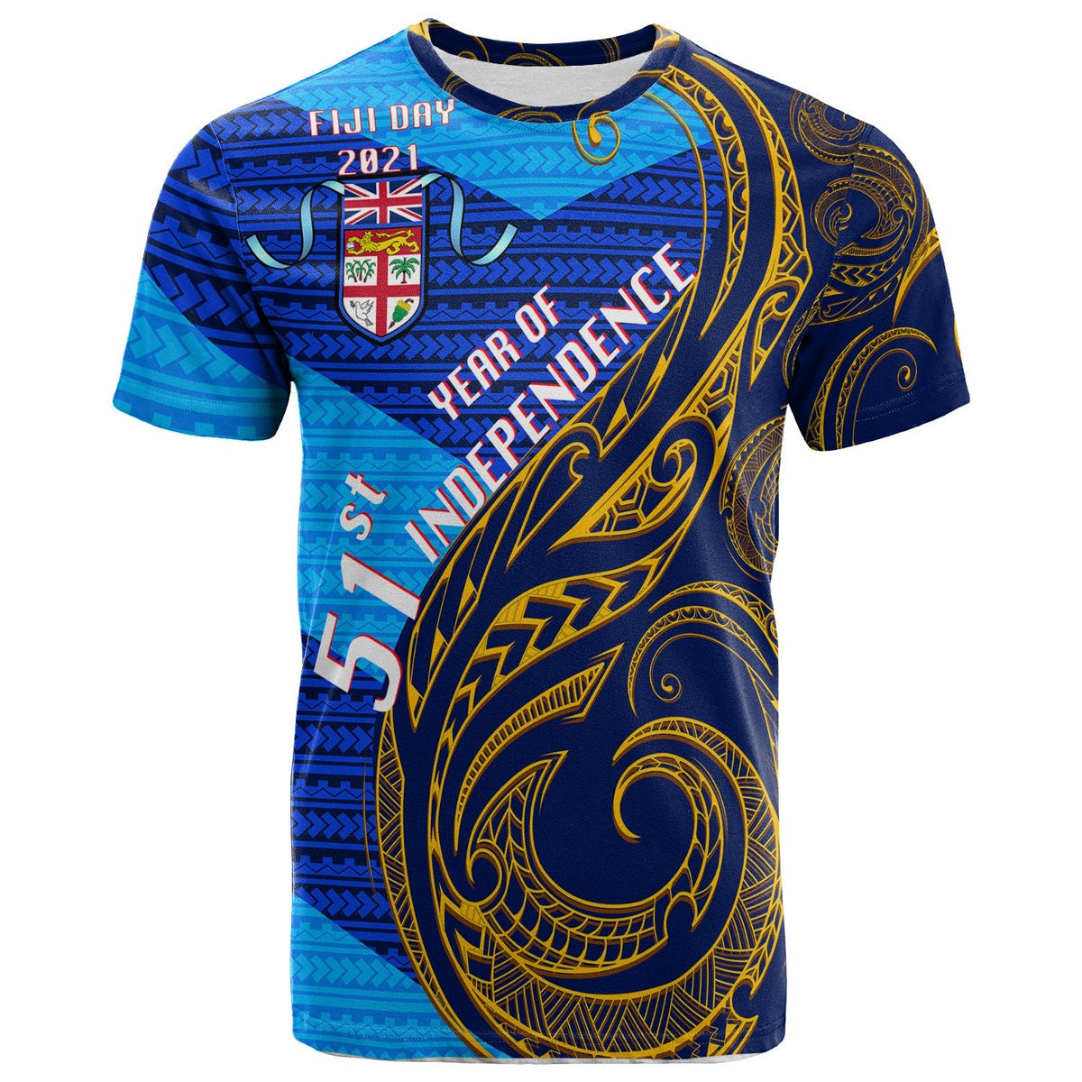 Fiji Day T Shirt 51Th Year Of Independence LT20 - Wonder Print Shop