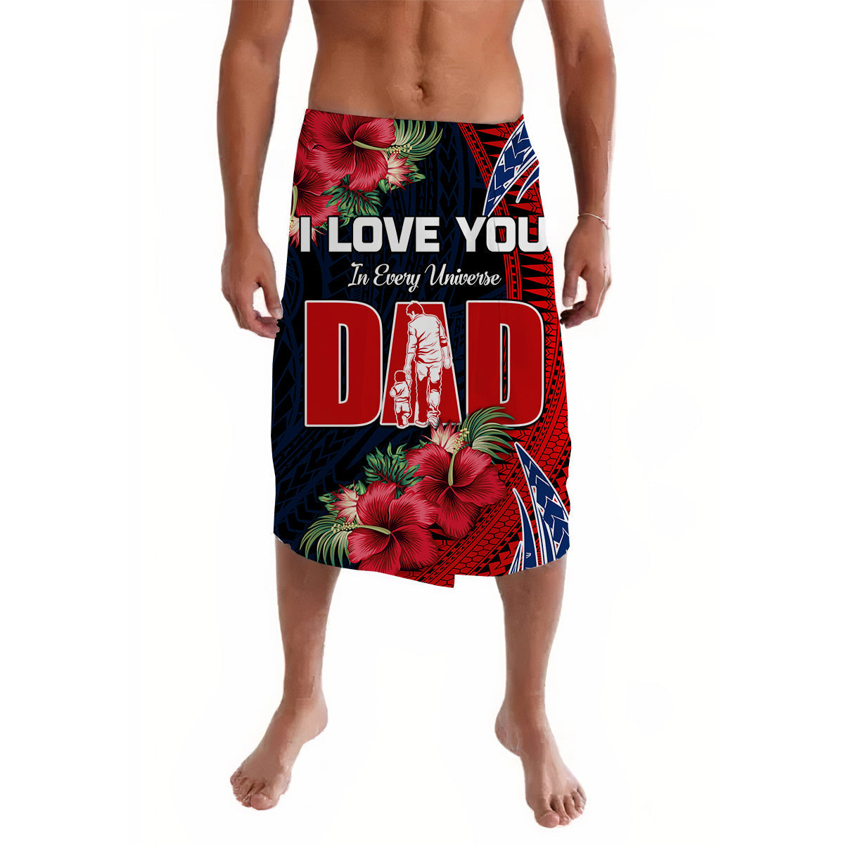 Fathers Day Lavalava Polynesian Best Dad Ever Ver.02 LT13 - Wonder Print Shop