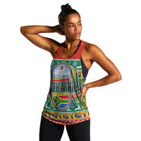 (Custom Personalised) South Africa Christmas Women Racerback Tank African Springbok LT13 - Wonder Print Shop