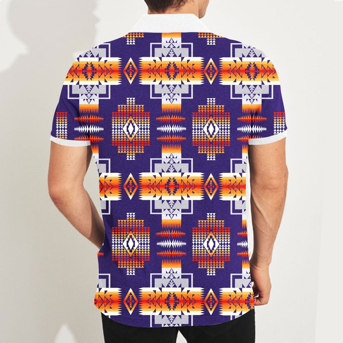 Purple Pattern Native American Polo T Shirt 3D LT10 - Wonder Print Shop