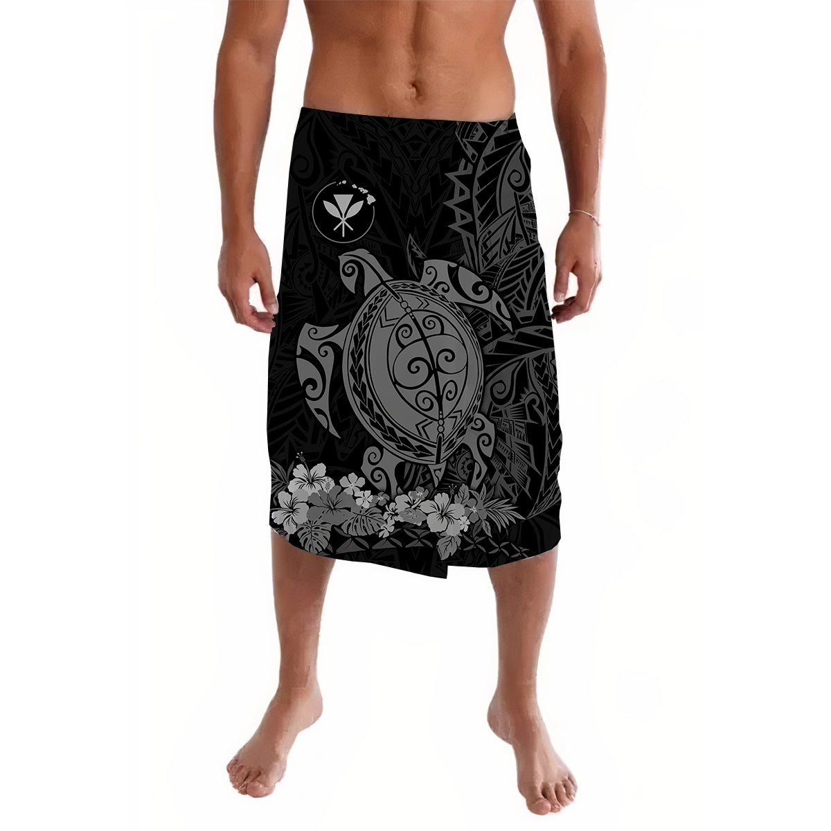 Hawaii Polynesian Lavalava Gray Sea Turtles Hawaiian LT13 - Wonder Print Shop