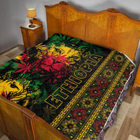 Ethiopia Lion Reggae Premium Quilt Ethiopian Cross LT13 - Wonder Print Shop