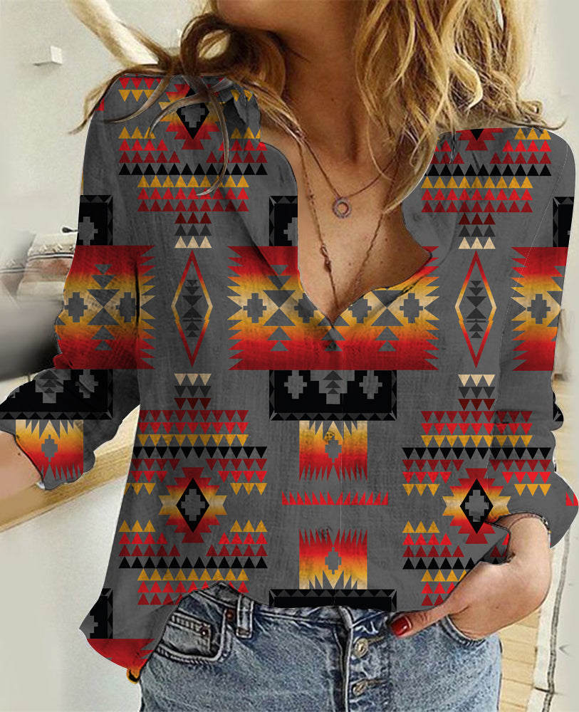gray-tribe-pattern-native-american-linen-shirts