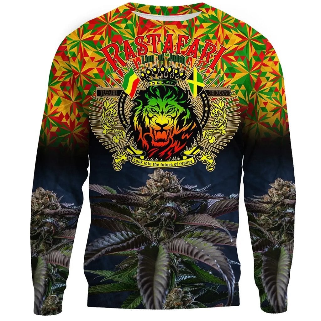Rastafari Ethiopia Jamaica With Canabis Sweatshirt LT13 - Wonder Print Shop