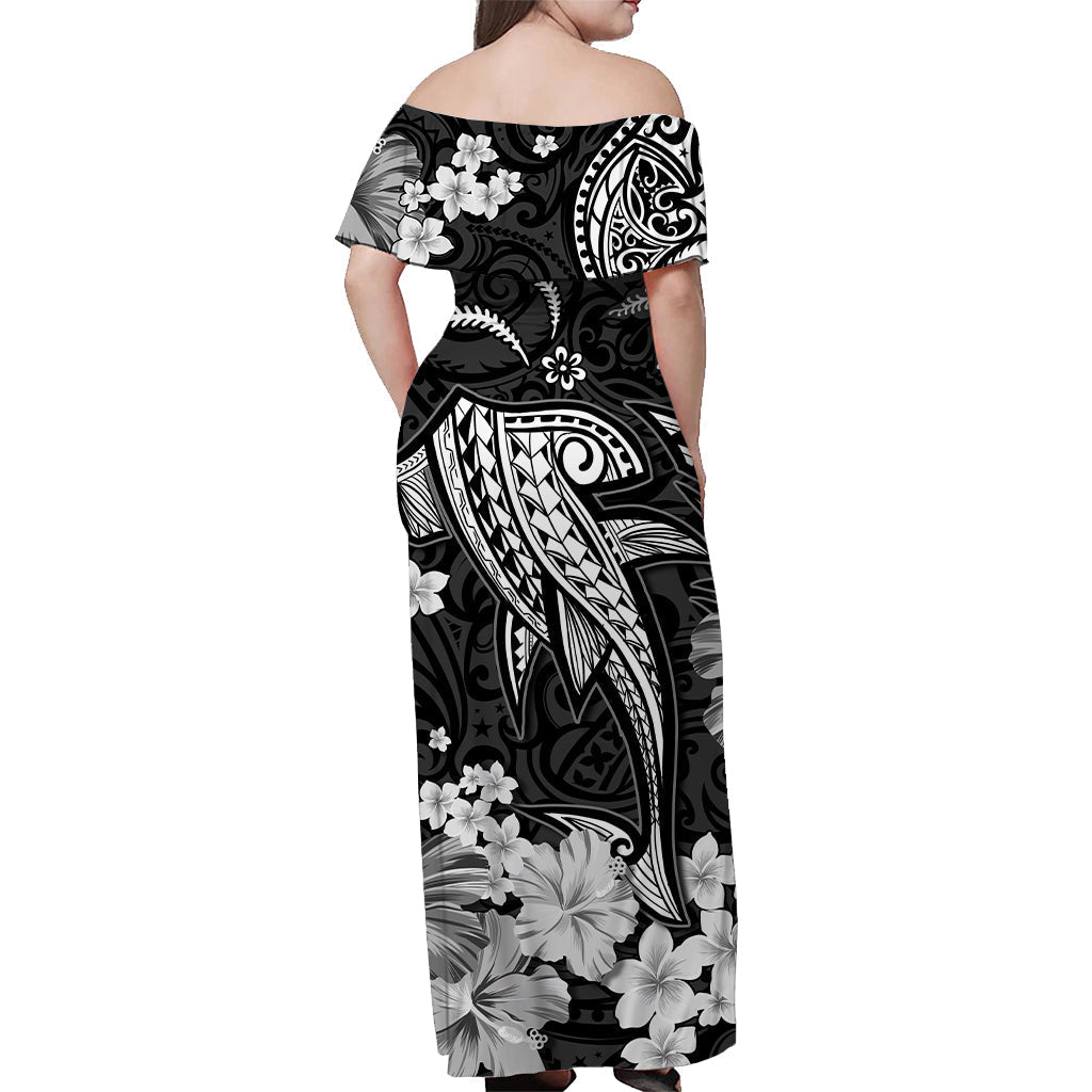 Hawaii Matching Hawaiian Shirt And Dress Polynesia White Shark LT13 - Wonder Print Shop