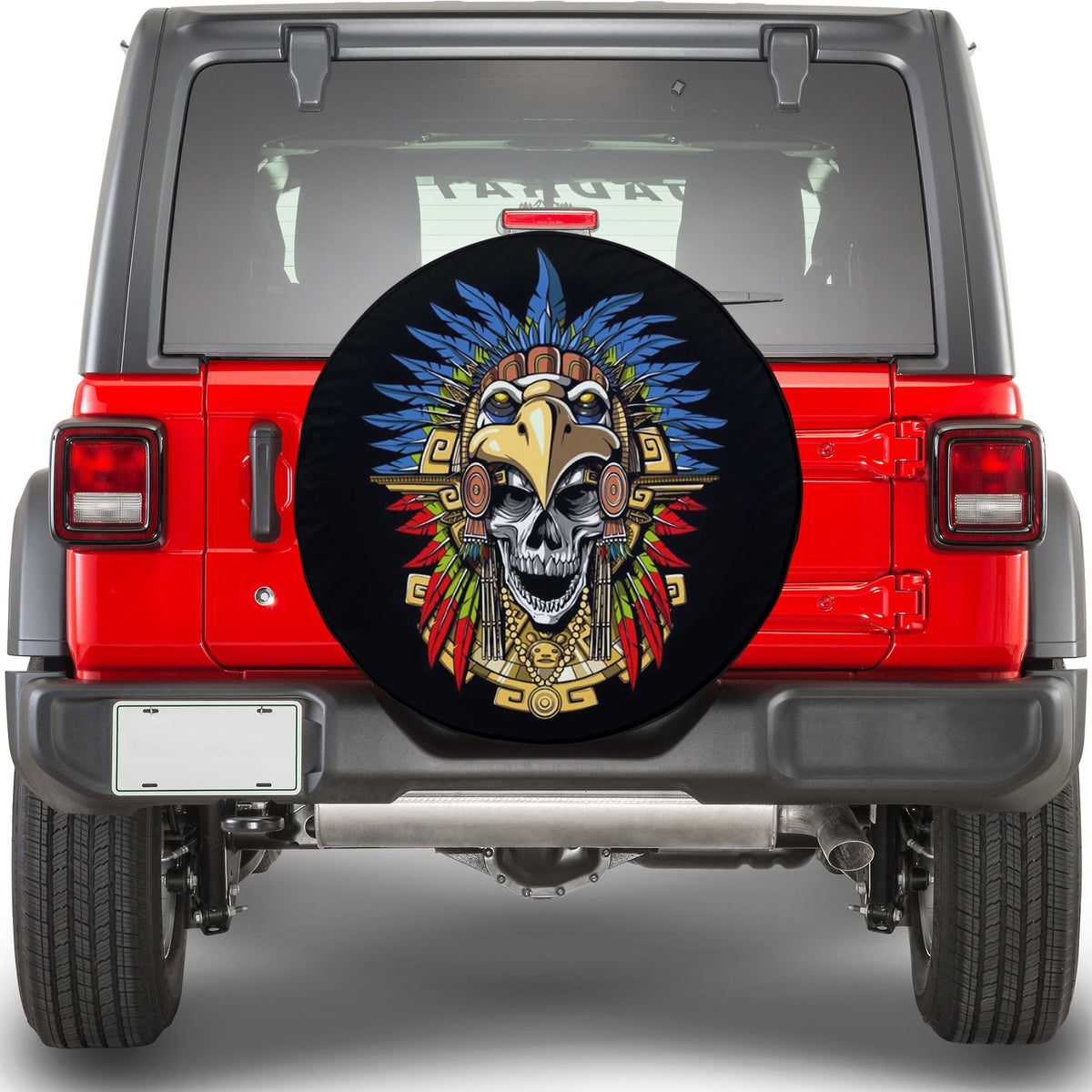 Mexico Spare Tire Cover - Aztec Eagle Warrior LT13 - Wonder Print Shop