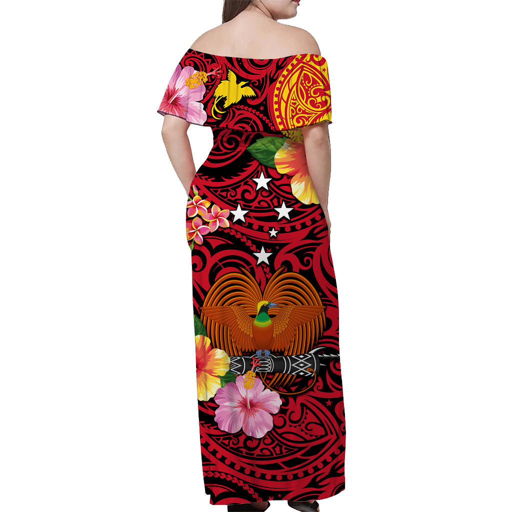 papua-new-guinea-off-shoulder-long-dress-polynesia-raggiana-bird-of-paradise-original
