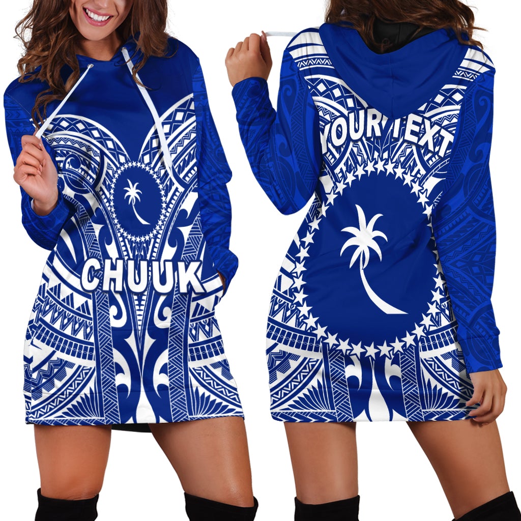 (Custom Personalised ) Chuuk Micronesia Hoodie Dress Simple Pattern LT13 - Wonder Print Shop