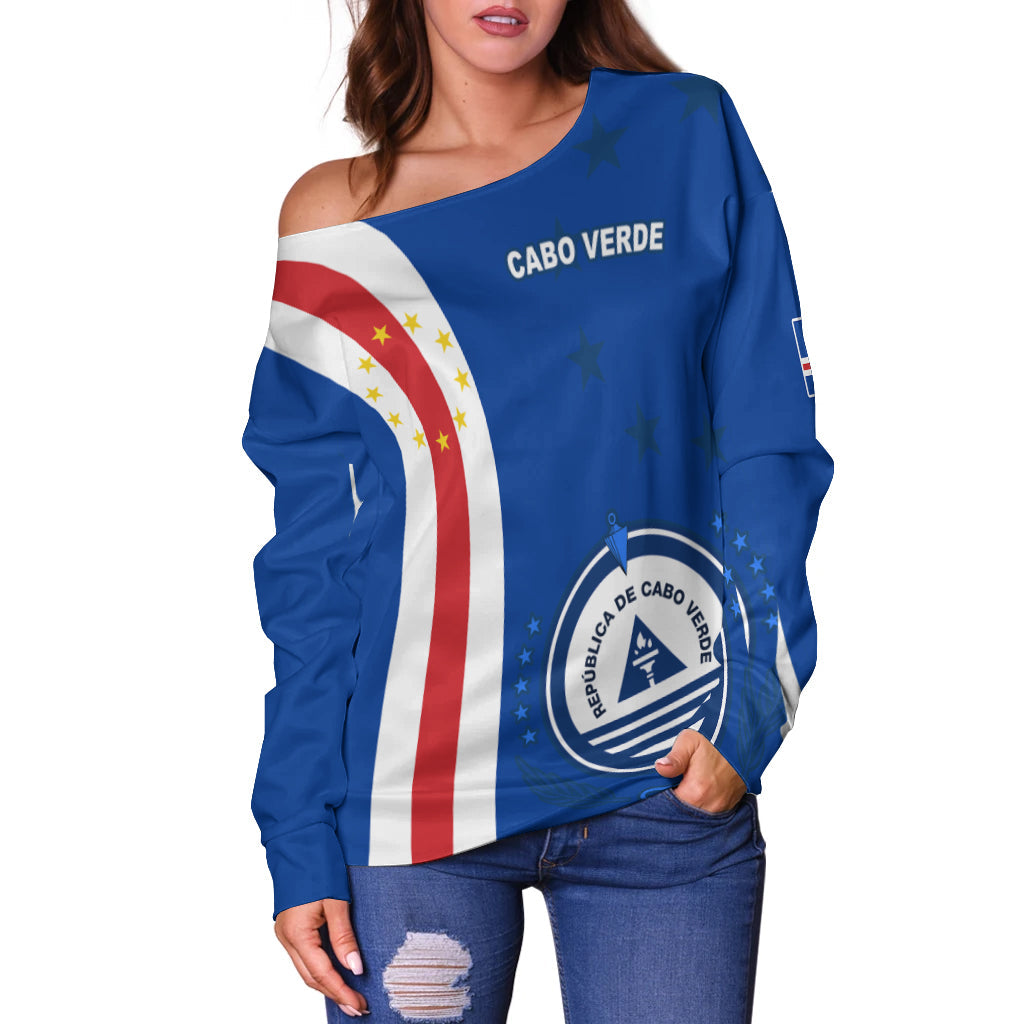 Cape Verde Off Shoulder Sweater Pride Cabo Verde LT13 - Wonder Print Shop