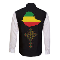 Ethiopia Long Sleeve Button Shirt Version Map LT13 - Wonder Print Shop