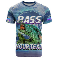 Custom Bass Fishing is Life Hook Sport Largemouth Blue T Shirt - Wonder Print Shop