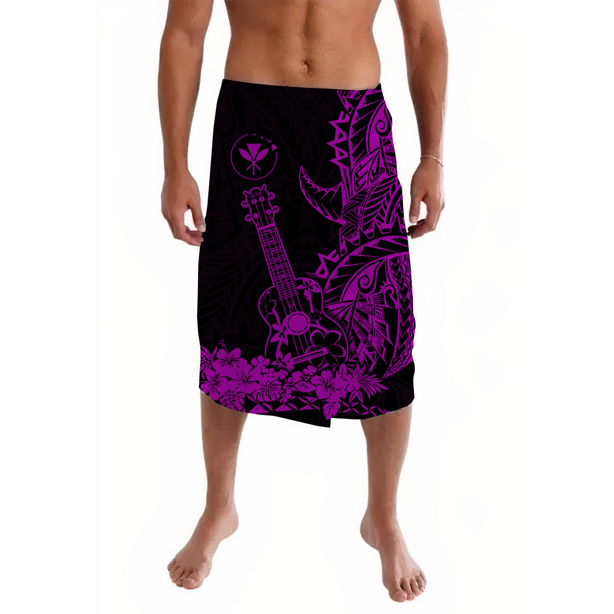 Hawaii Polynesian Lavalava Ukulele Purple LT13 - Wonder Print Shop