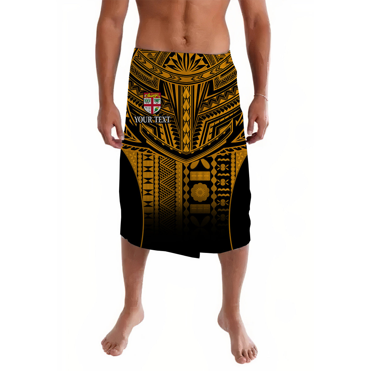 Custom Personalised Fiji Faithful Lavalava Version Gold LT13 - Wonder Print Shop