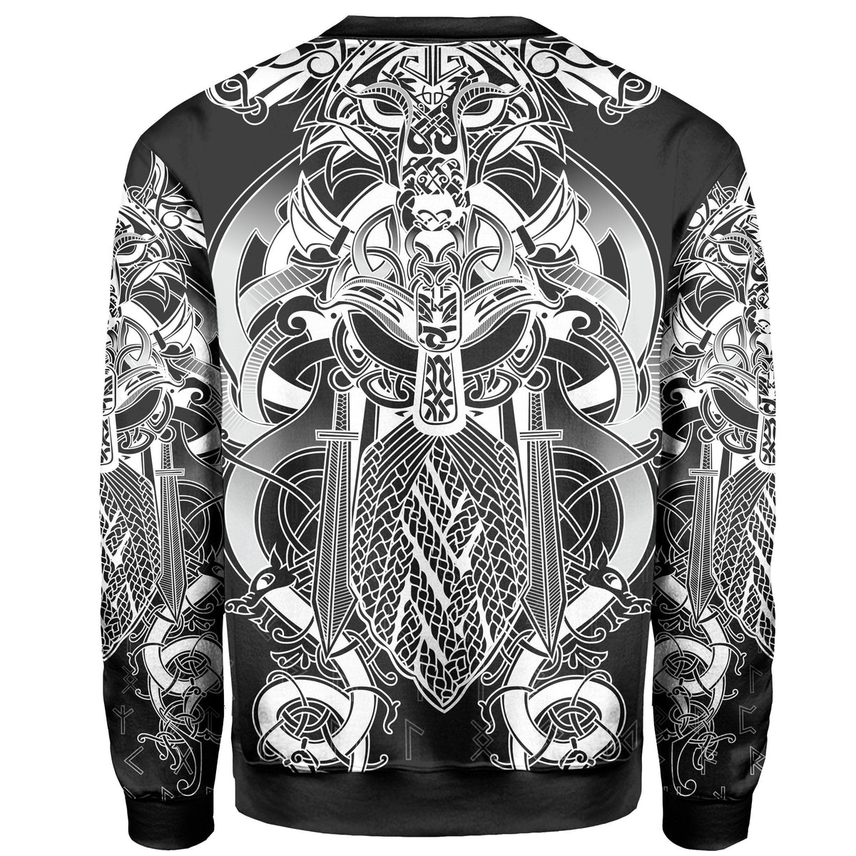Viking Sweatshirt, Fenrir and Tyr Tattoo RLT12 - Wonder Print Shop