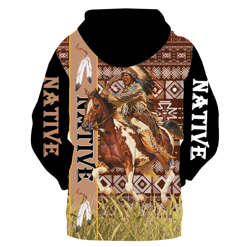 Warrior Chief Native American 3D Hoodie LT10 - Wonder Print Shop