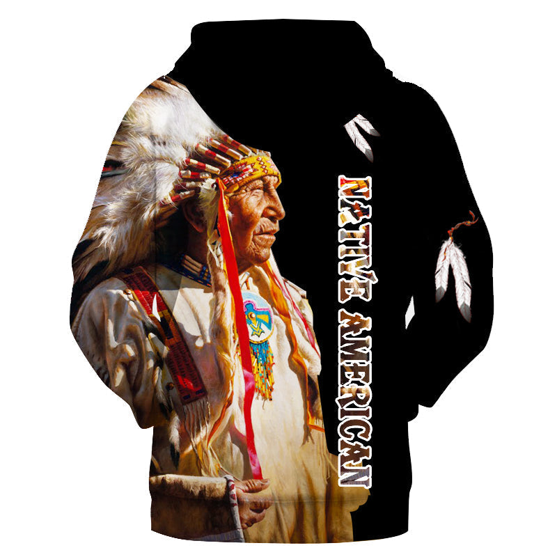 Chief Native American 3D Hoodie LT10 - Wonder Print Shop