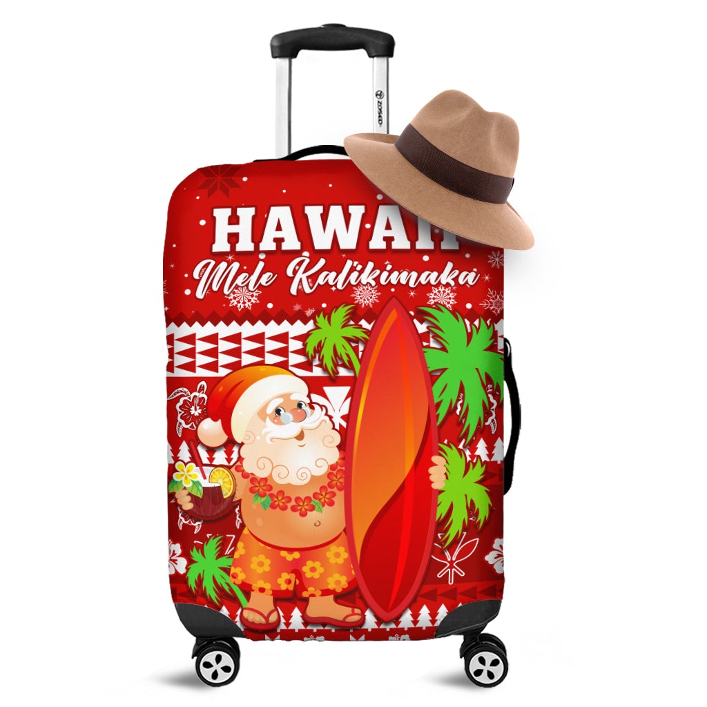 Mele Kalikimaka Luggage Covers Santa Claus Hawaii Christmas LT13 - Wonder Print Shop