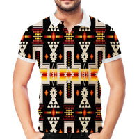 Black Tribe Design Native American Polo T Shirt 3D LT10 - Wonder Print Shop