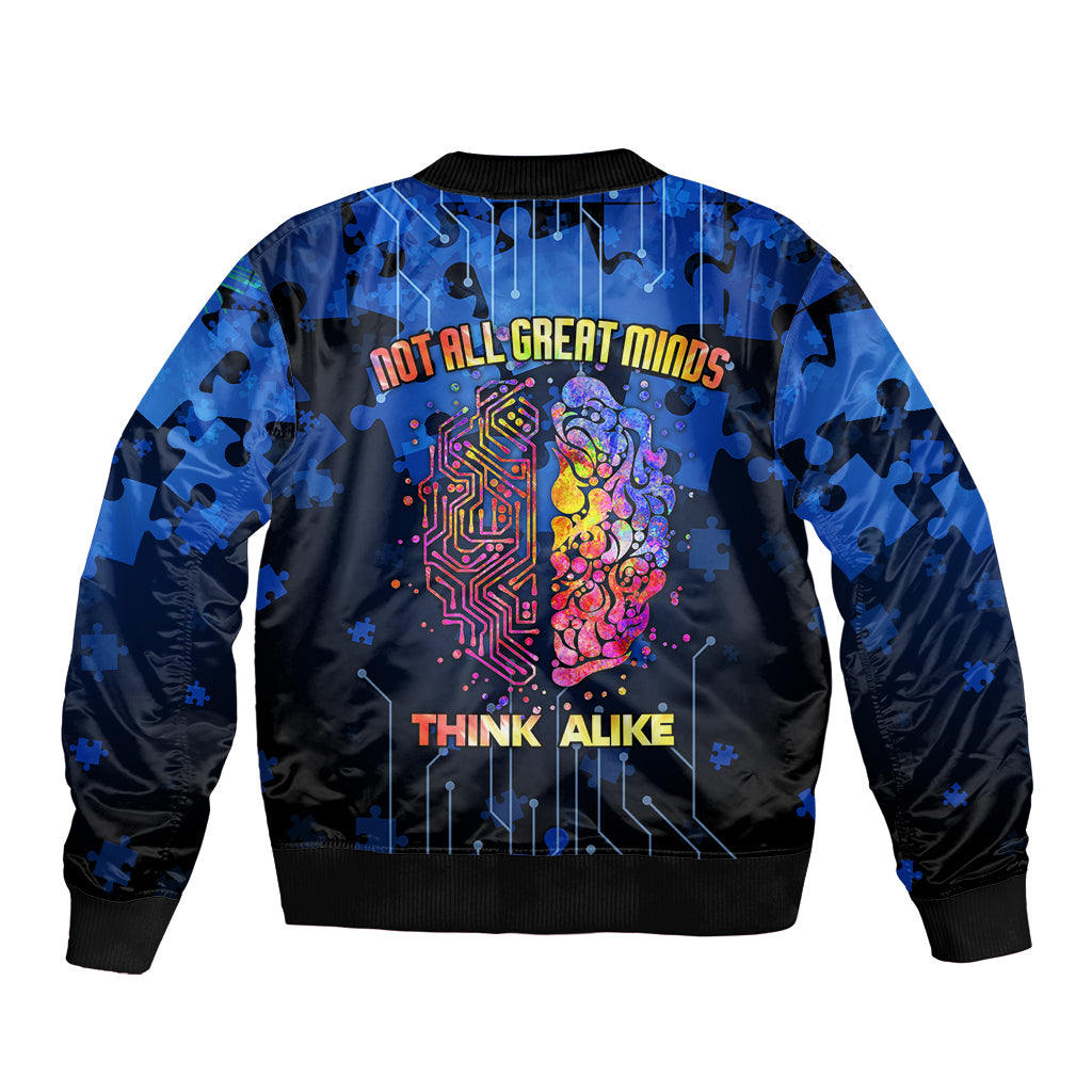 Autism Acceptance Month Neurodiversity - Wired Differently Bomber Jacket TS07 - Wonder Print Shop