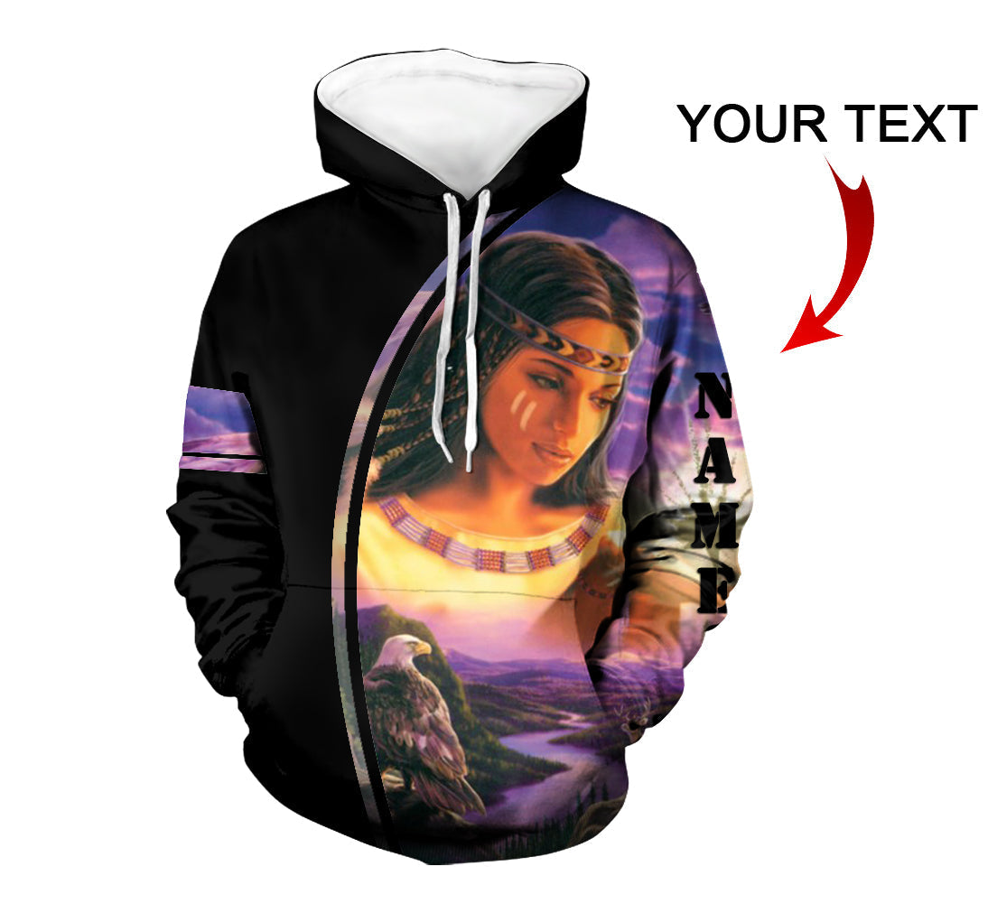 Native American Girl 3D Hoodie LT10 - Wonder Print Shop