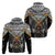 Native American Headdress With Human Skull African Pattern With Geometric Motifs Hoodie - Wonder Print Shop