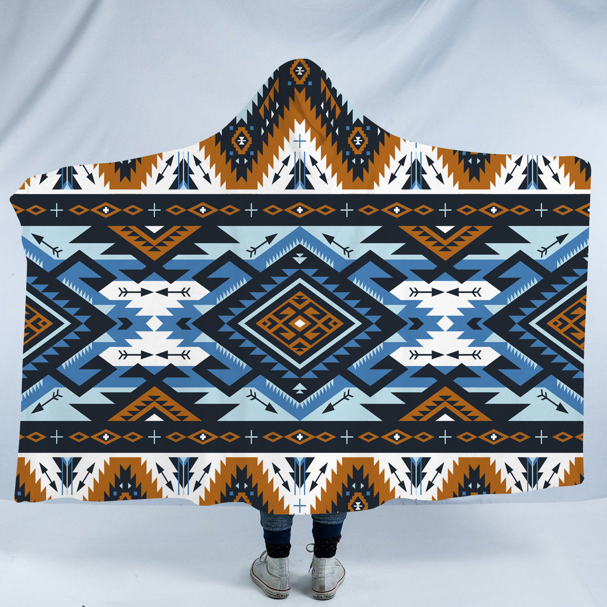 native-american-retro-colors-tribal-seamless-hooded-blanket