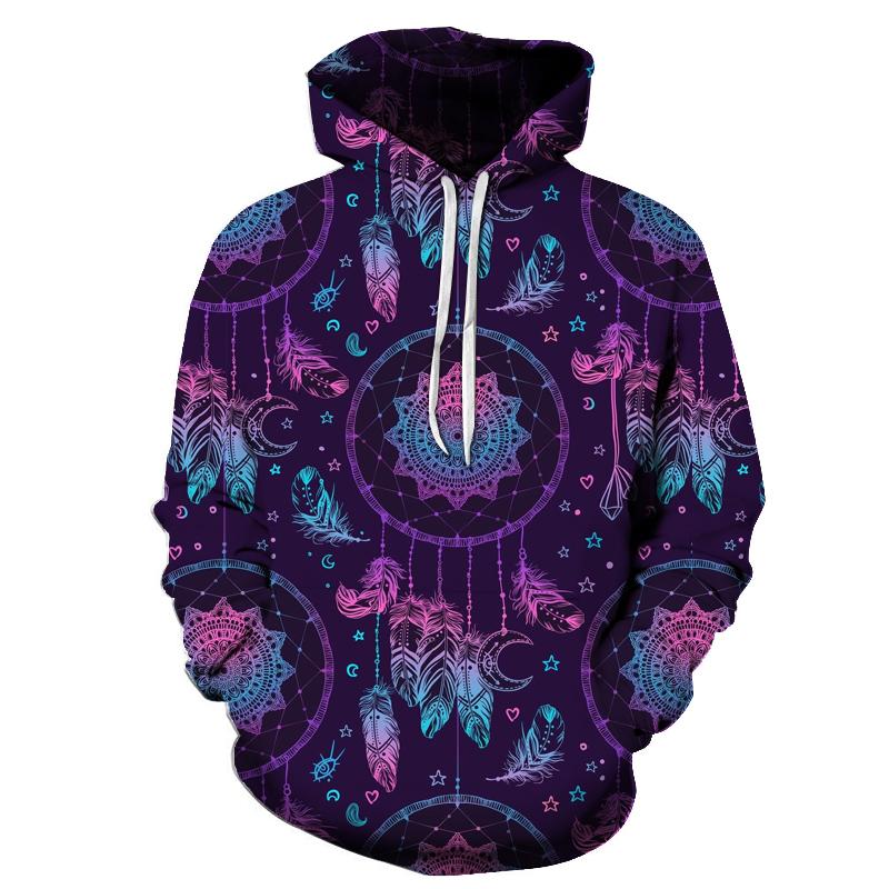 Moonlight Dreamcatcher Native American All Over Hoodie LT10 - Wonder Print Shop