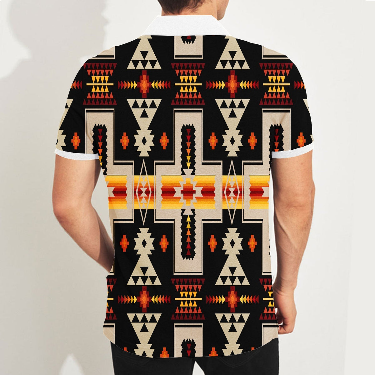 Black Tribe Design Native American Polo T Shirt 3D LT10 - Wonder Print Shop